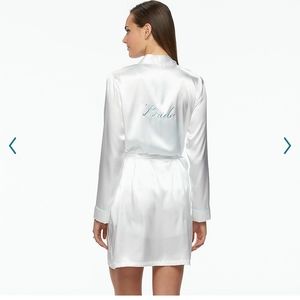 Apt. 9 Women's Bridal Robe Satin Wrap White Bride Robe Size Medium